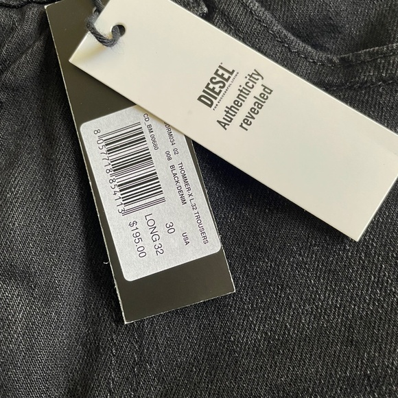Diesel Thommer Men's Slim Jeans W30 x L31* RM034 (Black) New with tags - Picture 9 of 16